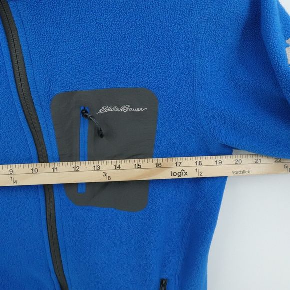 Eddie Bauer First Ascent jacket Mens Medium Blue Polartec Fleece Hiking Outdoors - Picture 4 of 16